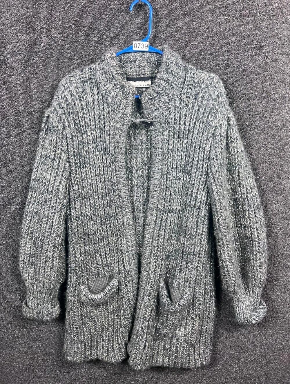Bramble Lane Knit Cardigan Sweater Womens Size M Gray Long Sleeve Long